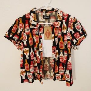 NWT Revival Hot Sauce Cotton Button-up